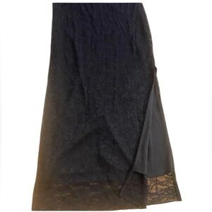 BP Women’s Black Midi Lace Skirt Elastic Waist New small